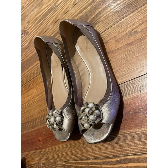 Kate Spade Champagne Bindi Peep Toe Flat, size 10 - Picture 9 of 10